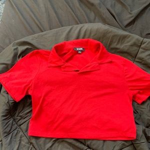 Red crop top